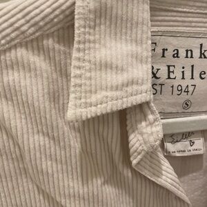 Frank & Eileen Cream Corduroy Shirt S